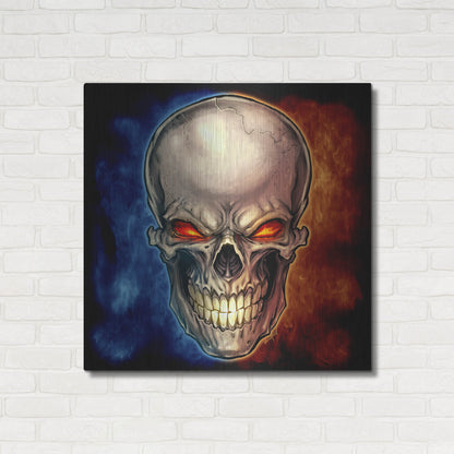 Luxe Metal Art 'Skull 2016' by Flyland Designs, Metal Wall Art,36x36
