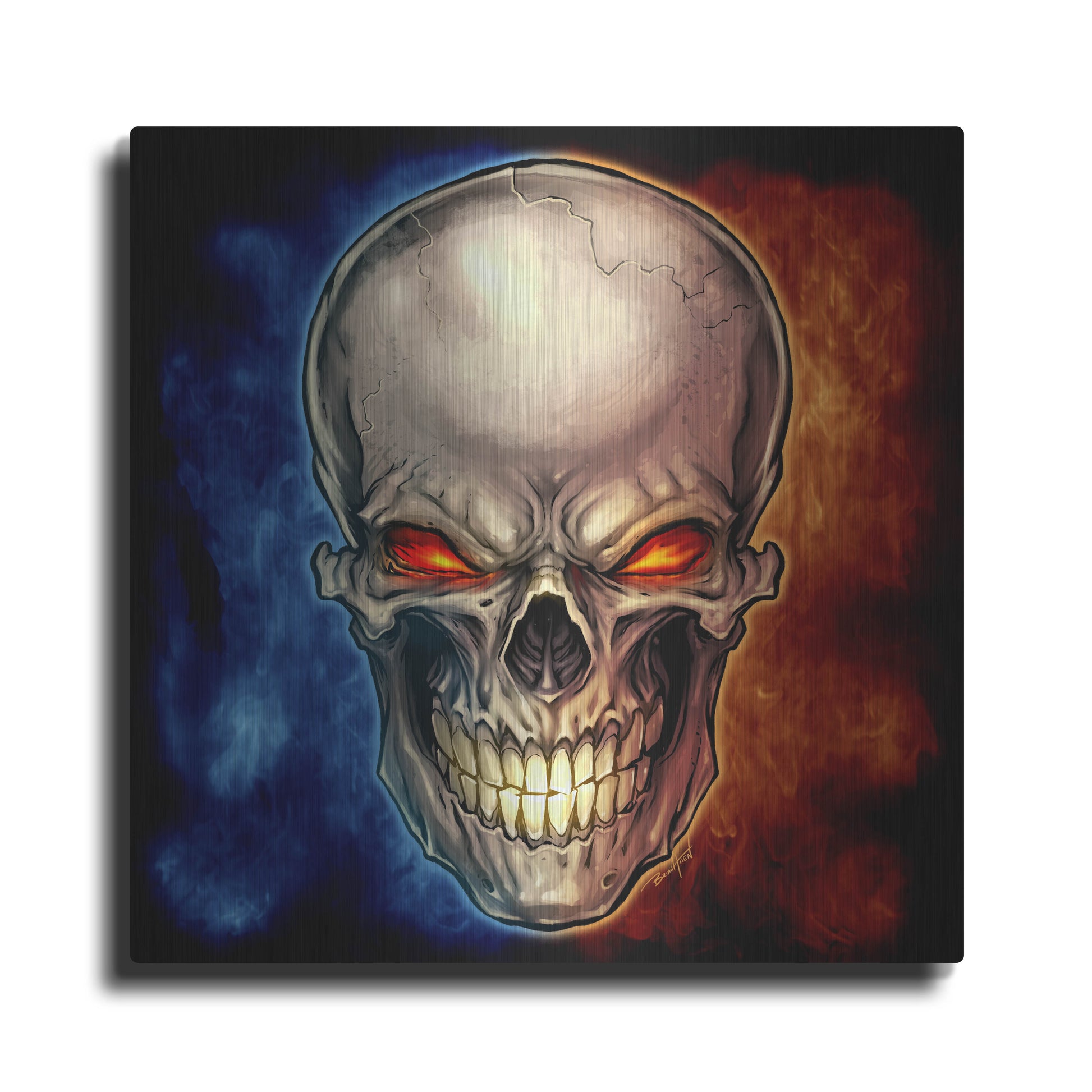 Luxe Metal Art 'Skull 2016' by Flyland Designs, Metal Wall Art