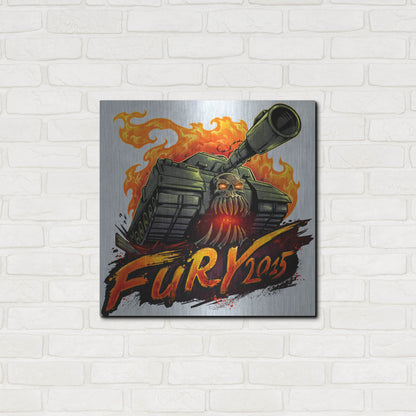 Luxe Metal Art 'Skull Tank' by Flyland Designs, Metal Wall Art,24x24