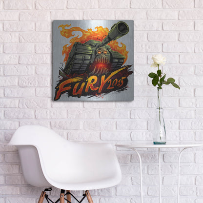 Luxe Metal Art 'Skull Tank' by Flyland Designs, Metal Wall Art,24x24