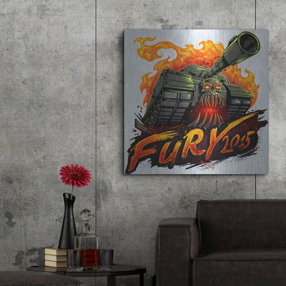 Luxe Metal Art 'Skull Tank' by Flyland Designs, Metal Wall Art,36x36