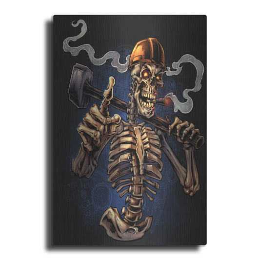 Luxe Metal Art 'Sledgehammer Skeleton Licensing' by Flyland Designs, Metal Wall Art