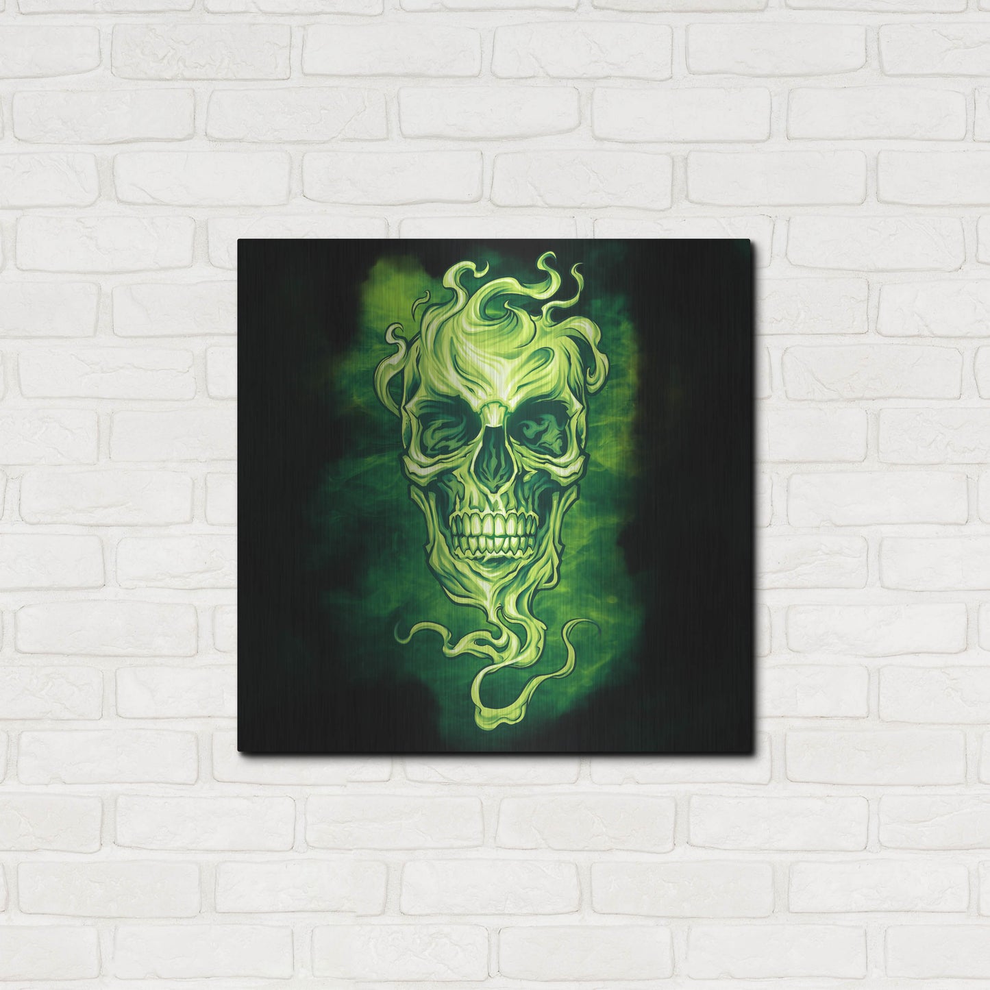 Luxe Metal Art 'Smoky Skull' by Flyland Designs, Metal Wall Art,24x24