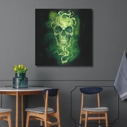 Luxe Metal Art 'Smoky Skull' by Flyland Designs, Metal Wall Art,36x36