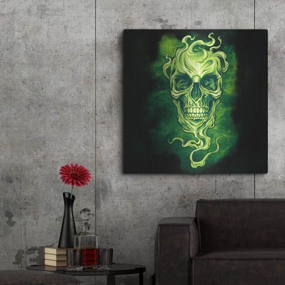 Luxe Metal Art 'Smoky Skull' by Flyland Designs, Metal Wall Art,36x36
