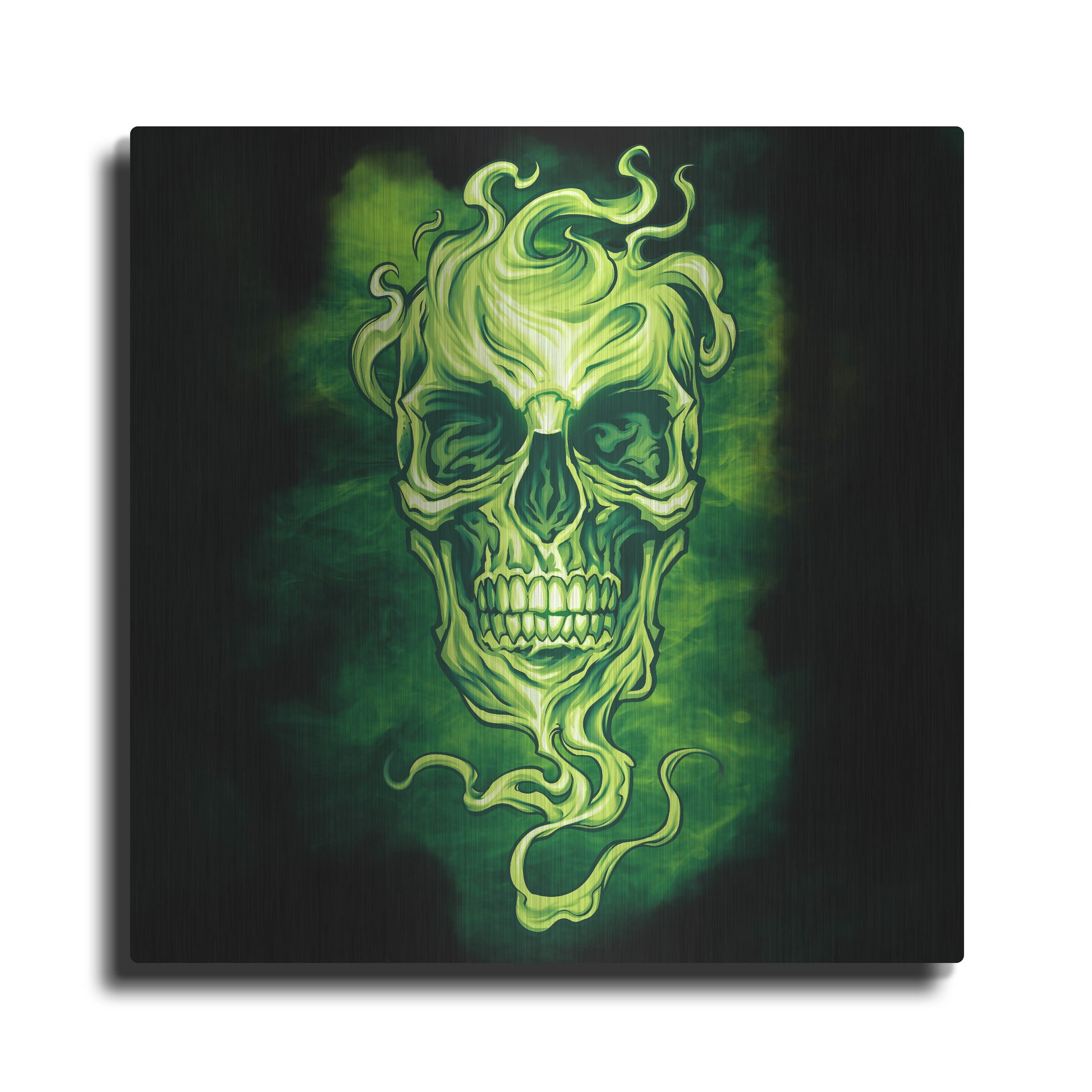 Luxe Metal Art 'Smoky Skull' by Flyland Designs, Metal Wall Art