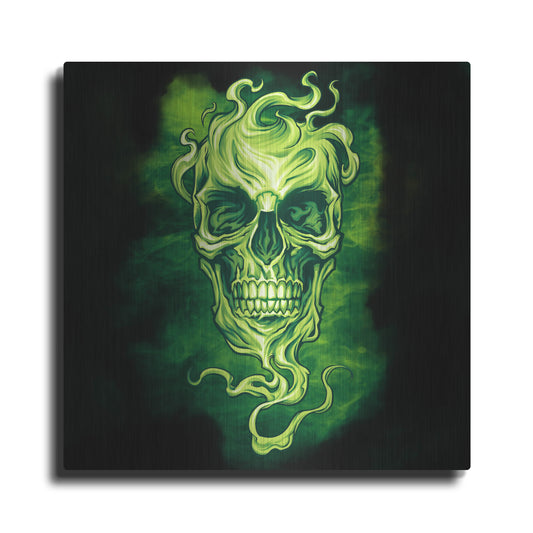 Luxe Metal Art 'Smoky Skull' by Flyland Designs, Metal Wall Art