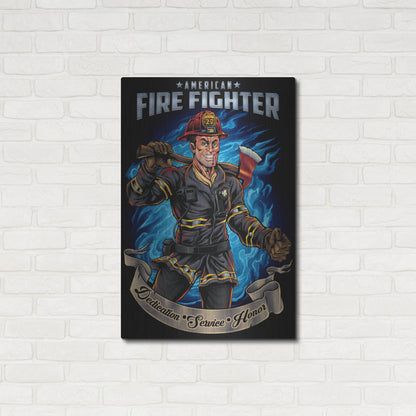 Luxe Metal Art 'Firefighter Human Template' by Flyland Designs, Metal Wall Art,24x36