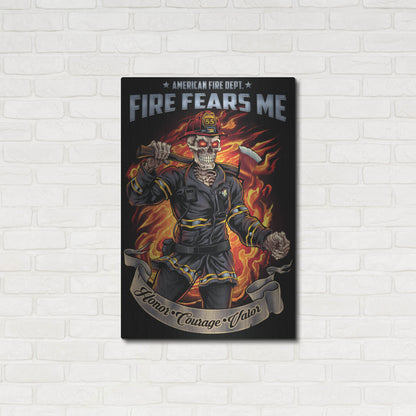 Luxe Metal Art 'Firefighter Template' by Flyland Designs, Metal Wall Art,24x36
