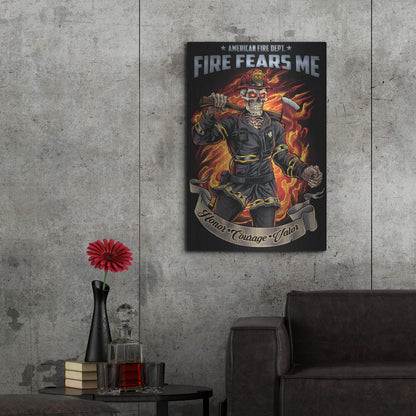 Luxe Metal Art 'Firefighter Template' by Flyland Designs, Metal Wall Art,24x36