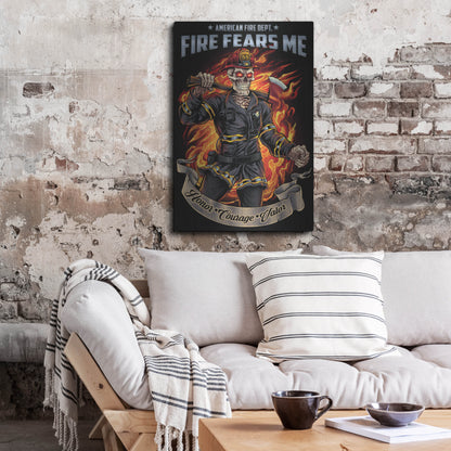 Luxe Metal Art 'Firefighter Template' by Flyland Designs, Metal Wall Art,24x36