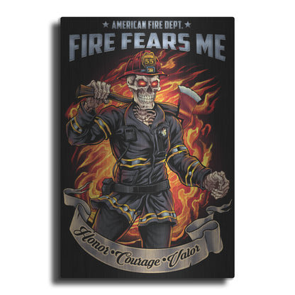 Luxe Metal Art 'Firefighter Template' by Flyland Designs, Metal Wall Art