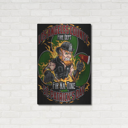 Luxe Metal Art 'Leprechaun fire-fighter 2016' by Flyland Designs, Metal Wall Art,24x36