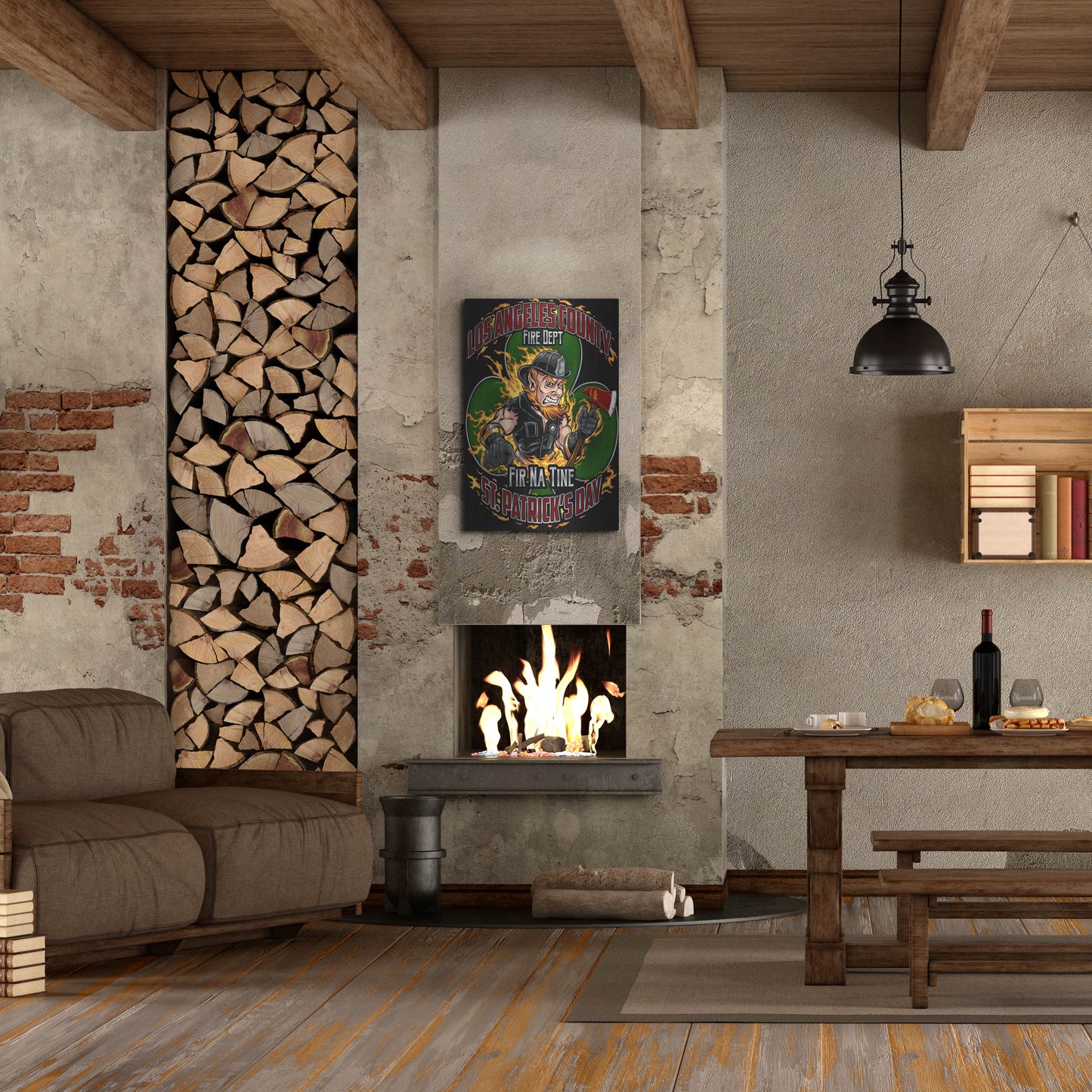 Luxe Metal Art 'Leprechaun fire-fighter 2016' by Flyland Designs, Metal Wall Art,24x36