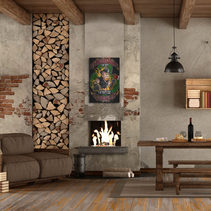 Luxe Metal Art 'Leprechaun fire-fighter 2016' by Flyland Designs, Metal Wall Art,24x36