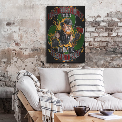 Luxe Metal Art 'Leprechaun fire-fighter 2016' by Flyland Designs, Metal Wall Art,24x36