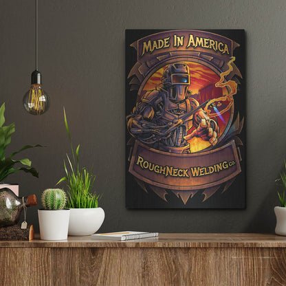 Luxe Metal Art 'Welding Cyborg' by Flyland Designs, Metal Wall Art,12x16