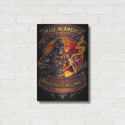 Luxe Metal Art 'Welding Cyborg' by Flyland Designs, Metal Wall Art,16x24