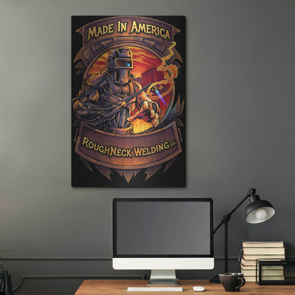 Luxe Metal Art 'Welding Cyborg' by Flyland Designs, Metal Wall Art,24x36