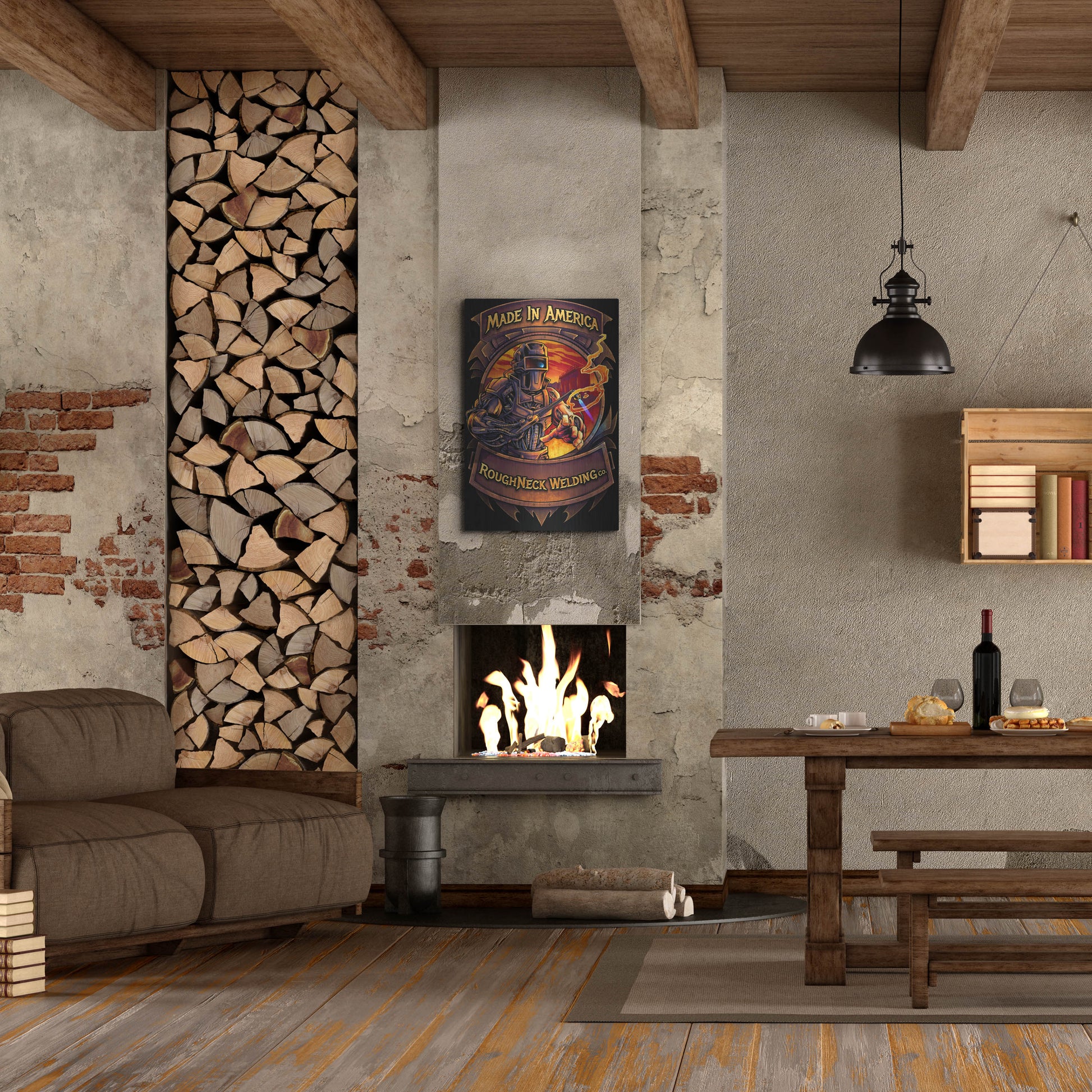 Luxe Metal Art 'Welding Cyborg' by Flyland Designs, Metal Wall Art,24x36