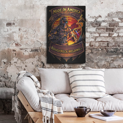 Luxe Metal Art 'Welding Cyborg' by Flyland Designs, Metal Wall Art,24x36