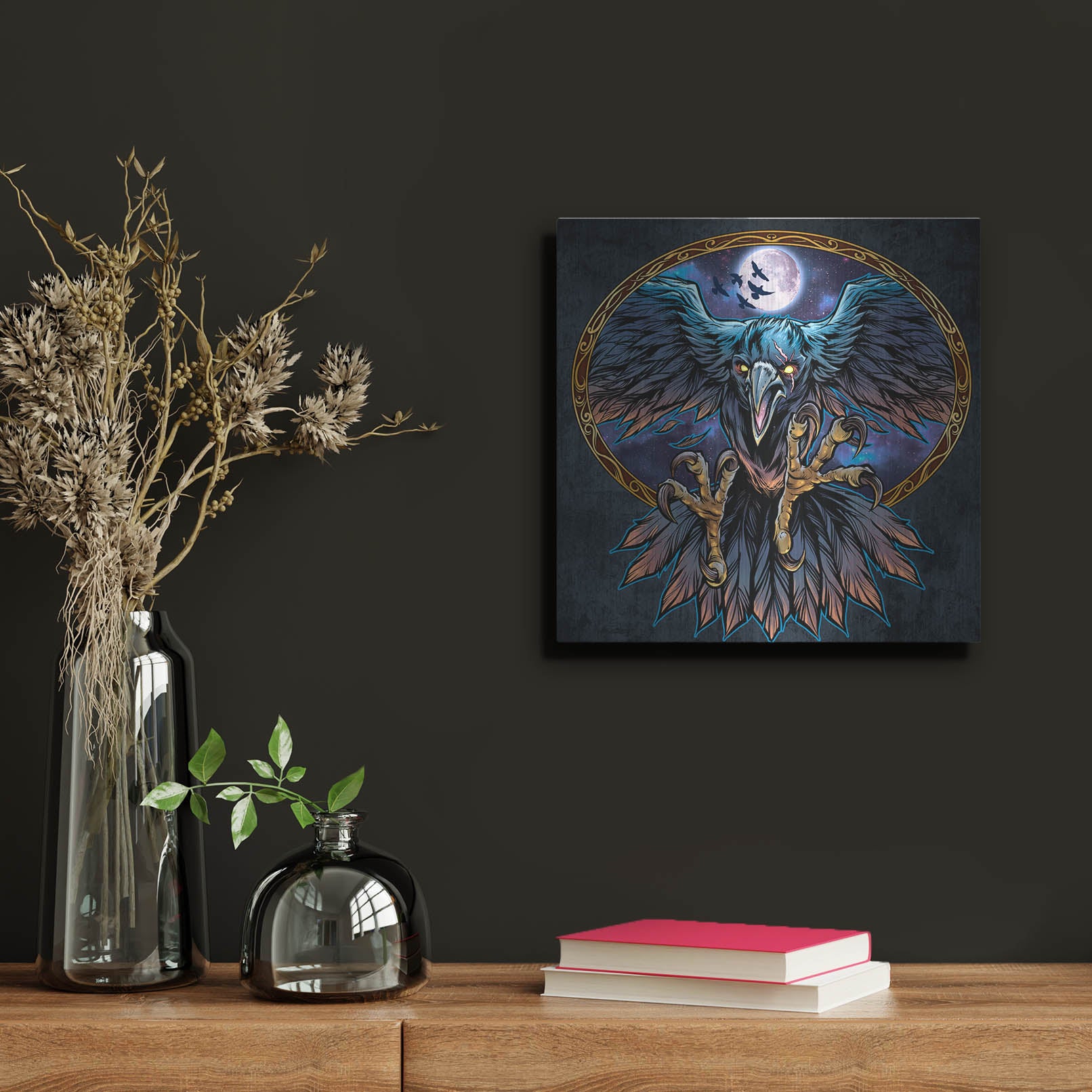 Luxe Metal Art 'Corax Russ Logo Design' by Flyland Designs, Metal Wall Art,12x12