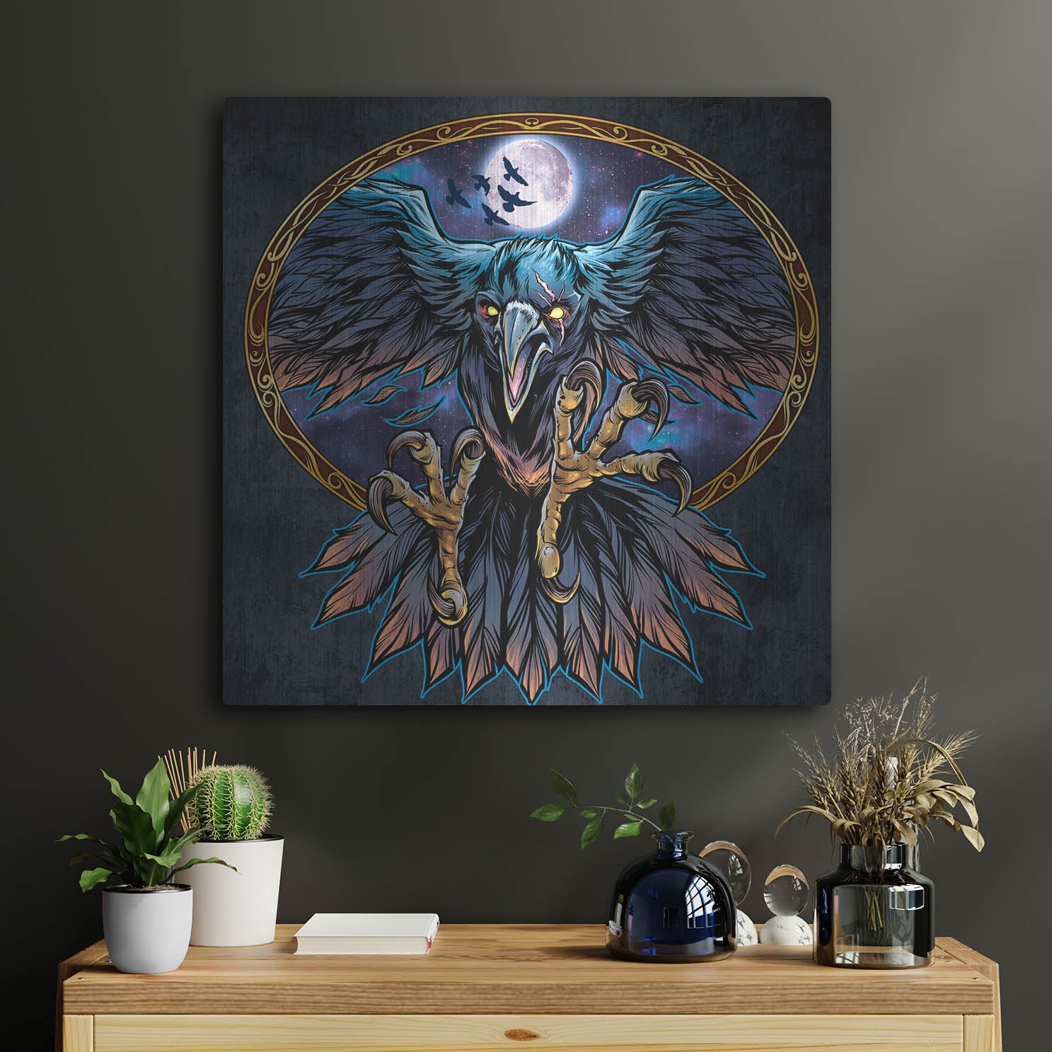 Luxe Metal Art 'Corax Russ Logo Design' by Flyland Designs, Metal Wall Art,24x24