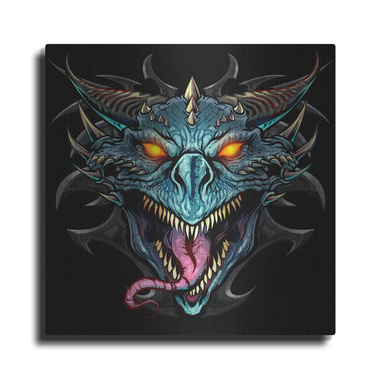 Luxe Metal Art 'Dragon Head' by Flyland Designs, Metal Wall Art