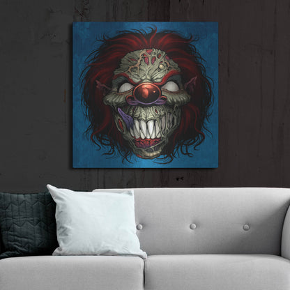 Luxe Metal Art 'Evil Clown 1' by Flyland Designs, Metal Wall Art,36x36