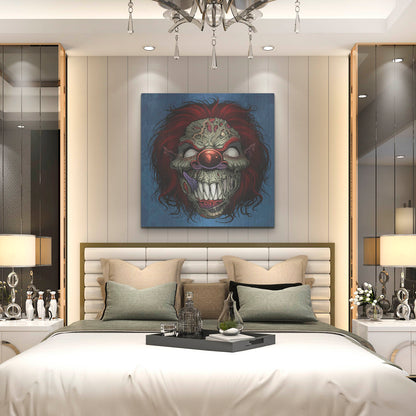 Luxe Metal Art 'Evil Clown 1' by Flyland Designs, Metal Wall Art,36x36
