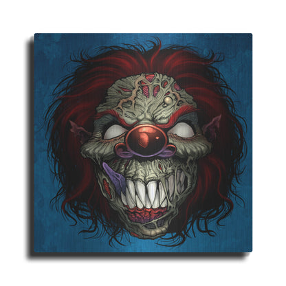 Luxe Metal Art 'Evil Clown 1' by Flyland Designs, Metal Wall Art