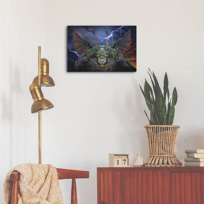 Luxe Metal Art 'Gargoyle 1' by Flyland Designs, Metal Wall Art,24x16
