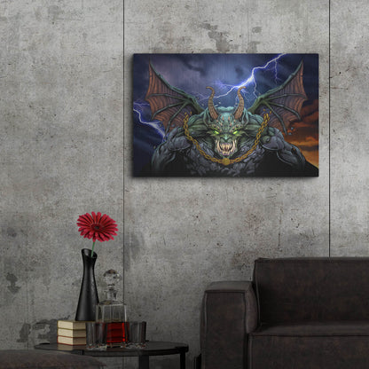 Luxe Metal Art 'Gargoyle 1' by Flyland Designs, Metal Wall Art,36x24