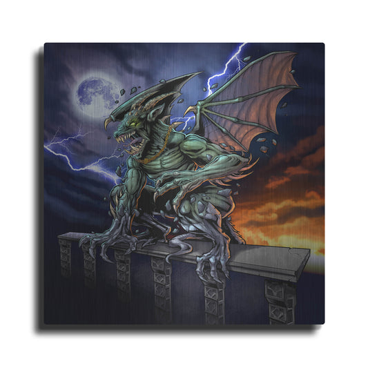 Luxe Metal Art 'Gargoyle 2' by Flyland Designs, Metal Wall Art