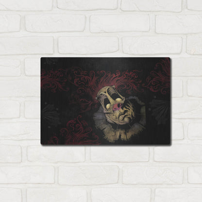 Luxe Metal Art 'RageOn Dark Clown' by Flyland Designs, Metal Wall Art,16x12