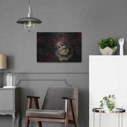 Luxe Metal Art 'RageOn Dark Clown' by Flyland Designs, Metal Wall Art,24x16