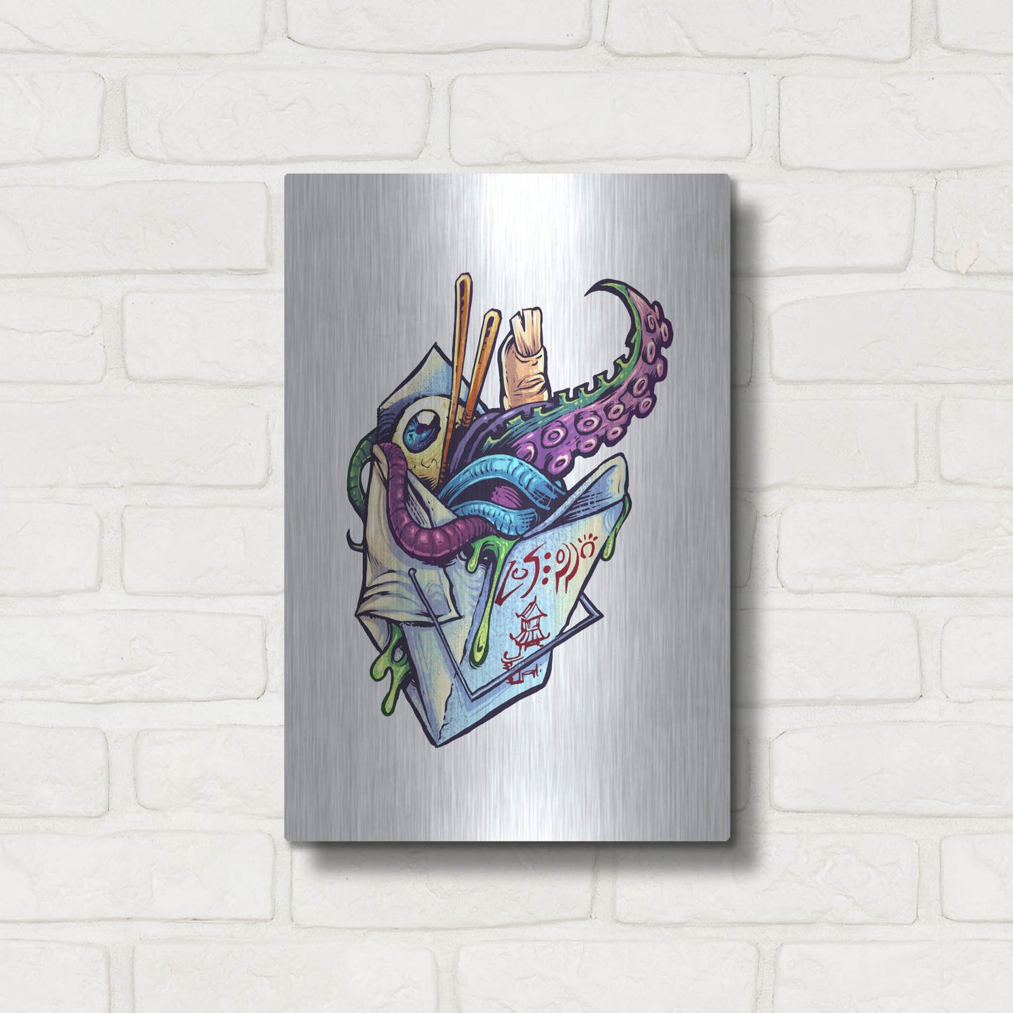 Luxe Metal Art 'Take Out Box' by Flyland Designs, Metal Wall Art,12x16