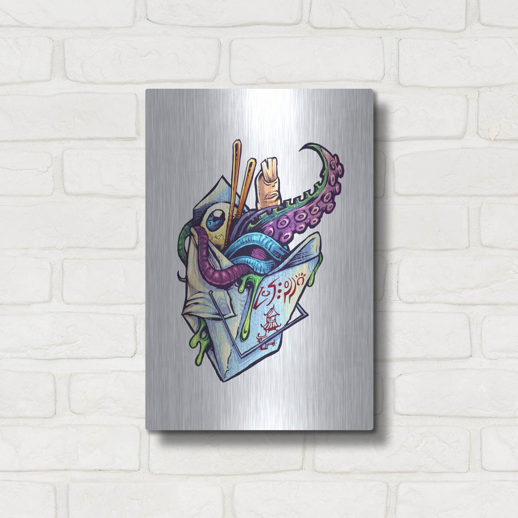 Luxe Metal Art 'Take Out Box' by Flyland Designs, Metal Wall Art,12x16