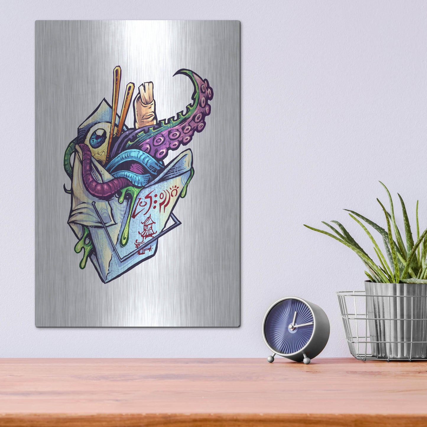 Luxe Metal Art 'Take Out Box' by Flyland Designs, Metal Wall Art,12x16