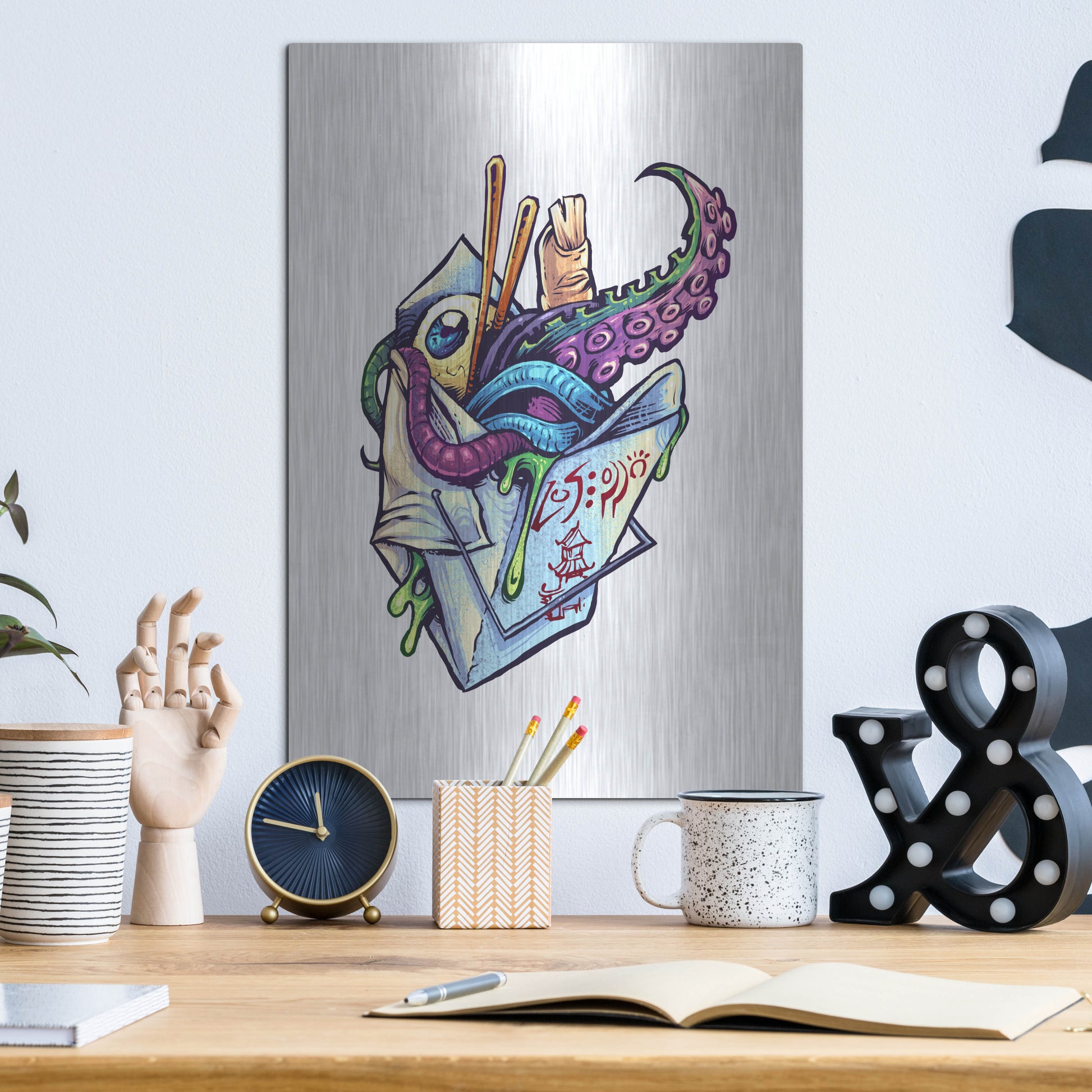 Luxe Metal Art 'Take Out Box' by Flyland Designs, Metal Wall Art,12x16