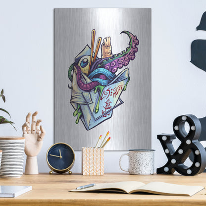 Luxe Metal Art 'Take Out Box' by Flyland Designs, Metal Wall Art,12x16