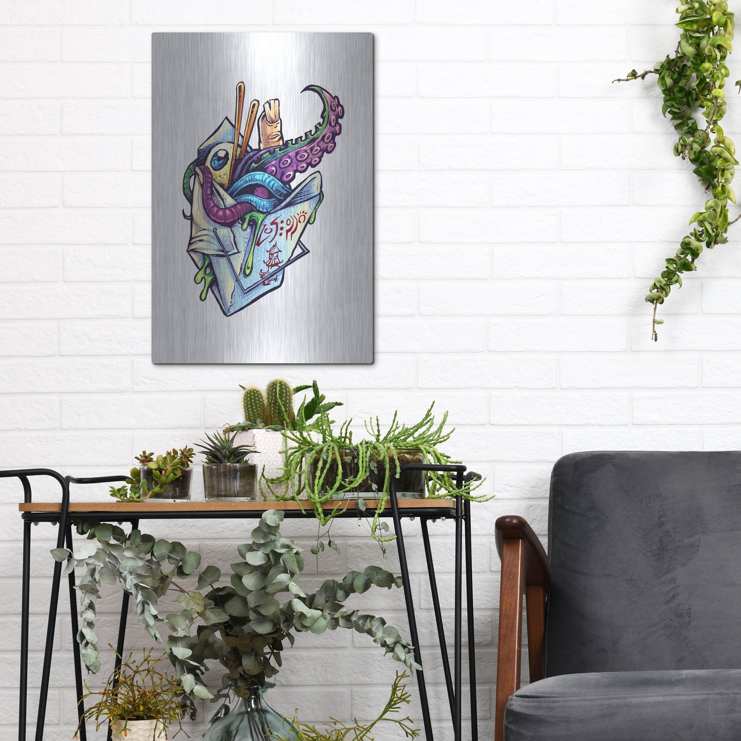 Luxe Metal Art 'Take Out Box' by Flyland Designs, Metal Wall Art,12x16