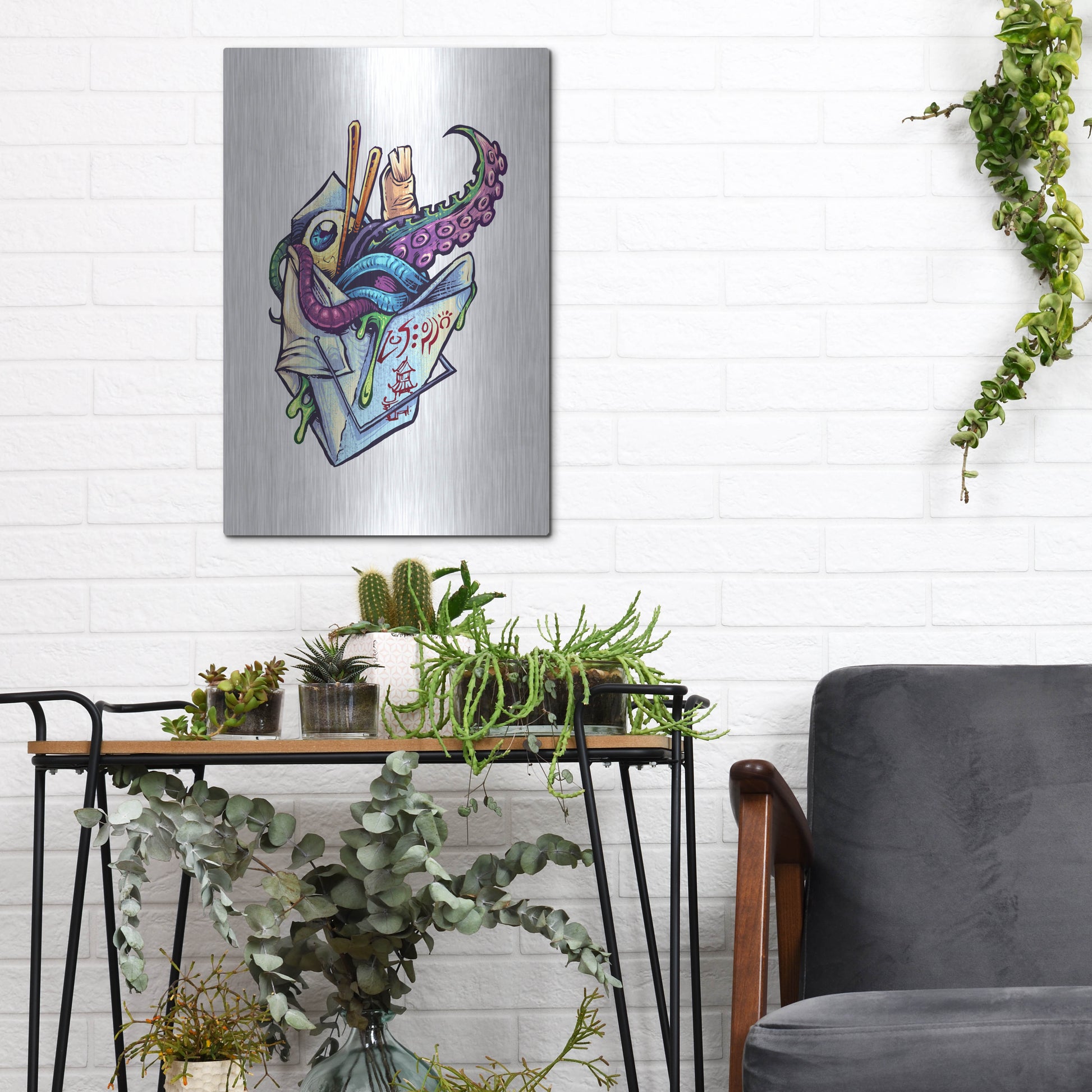 Luxe Metal Art 'Take Out Box' by Flyland Designs, Metal Wall Art,12x16