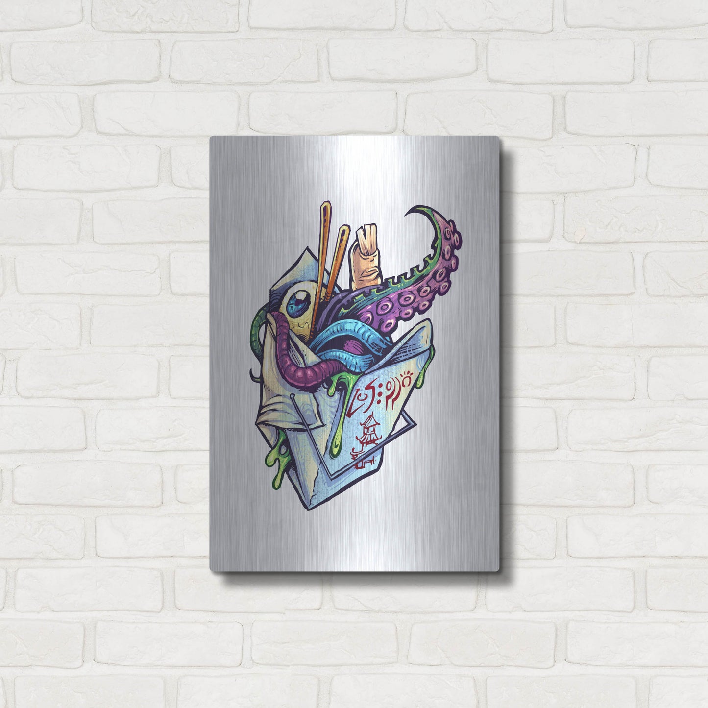 Luxe Metal Art 'Take Out Box' by Flyland Designs, Metal Wall Art,16x24