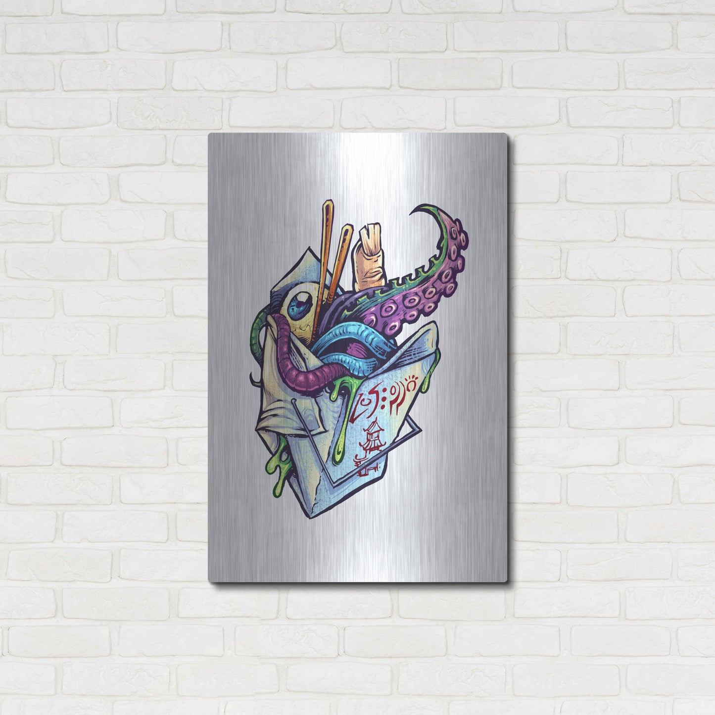 Luxe Metal Art 'Take Out Box' by Flyland Designs, Metal Wall Art,24x36