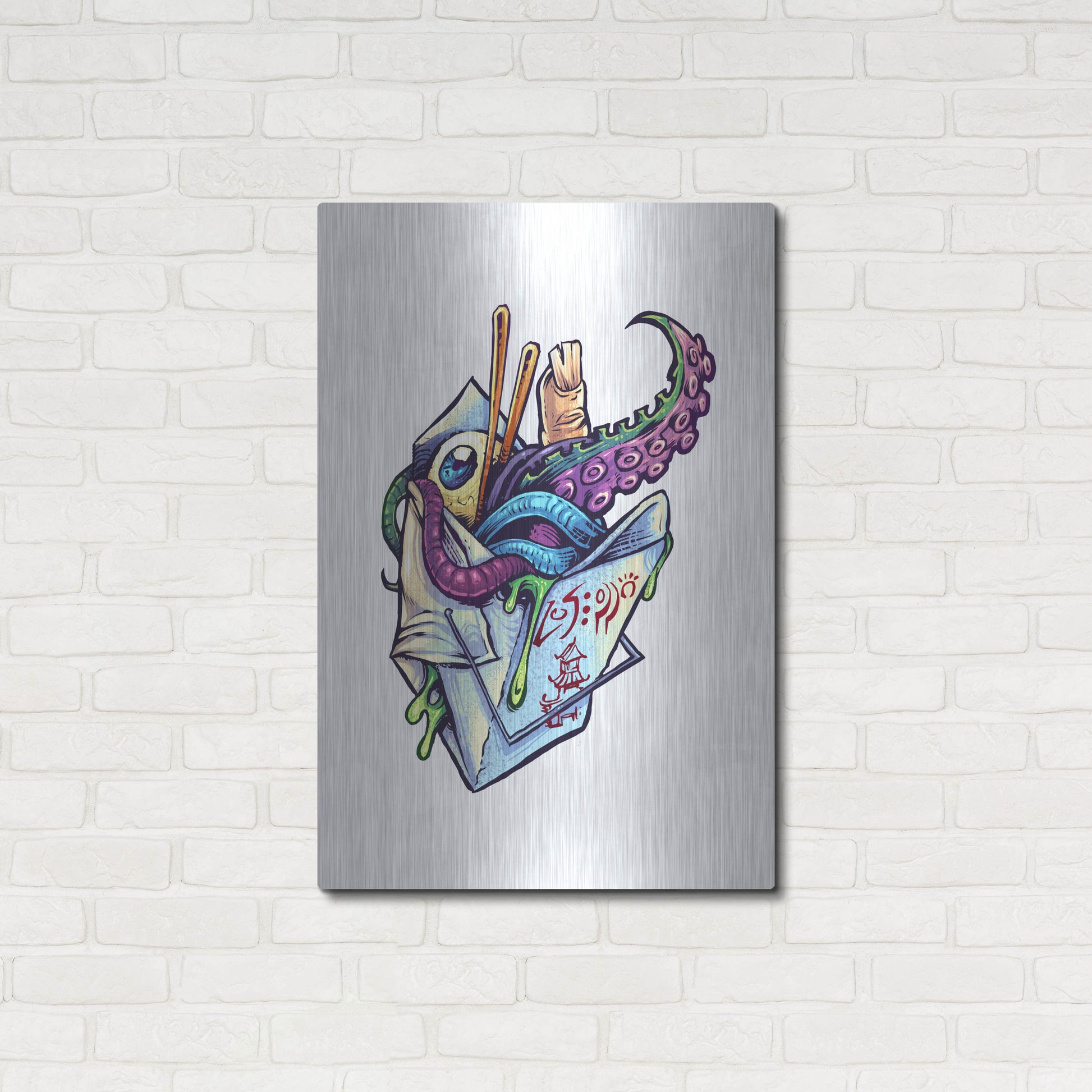 Luxe Metal Art 'Take Out Box' by Flyland Designs, Metal Wall Art,24x36