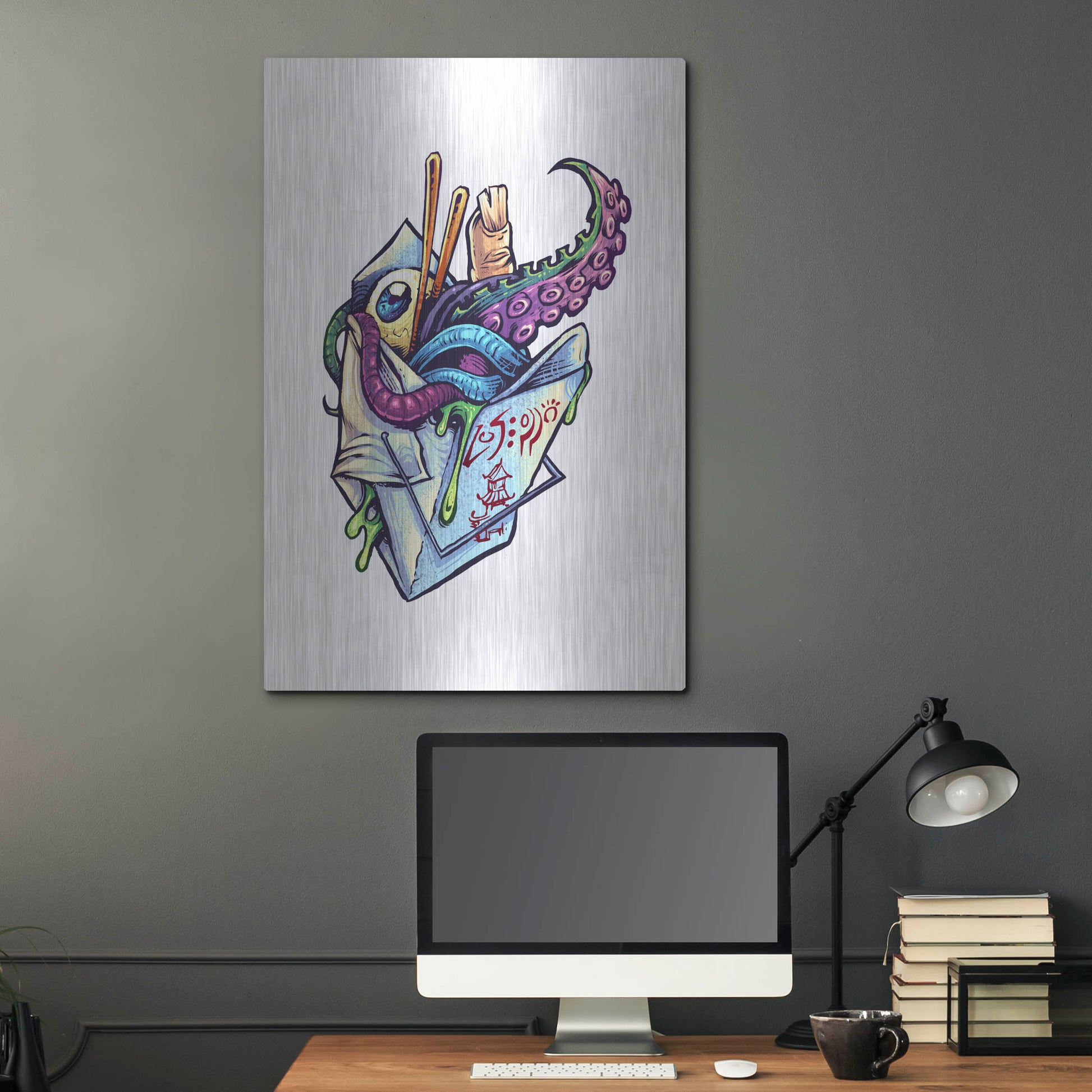 Luxe Metal Art 'Take Out Box' by Flyland Designs, Metal Wall Art,24x36