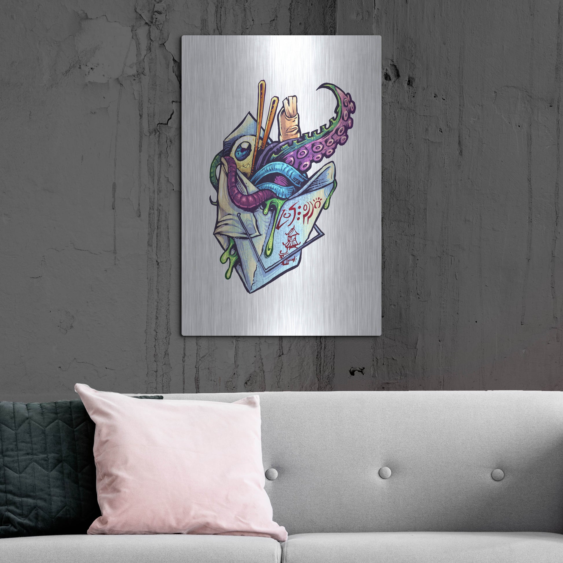 Luxe Metal Art 'Take Out Box' by Flyland Designs, Metal Wall Art,24x36