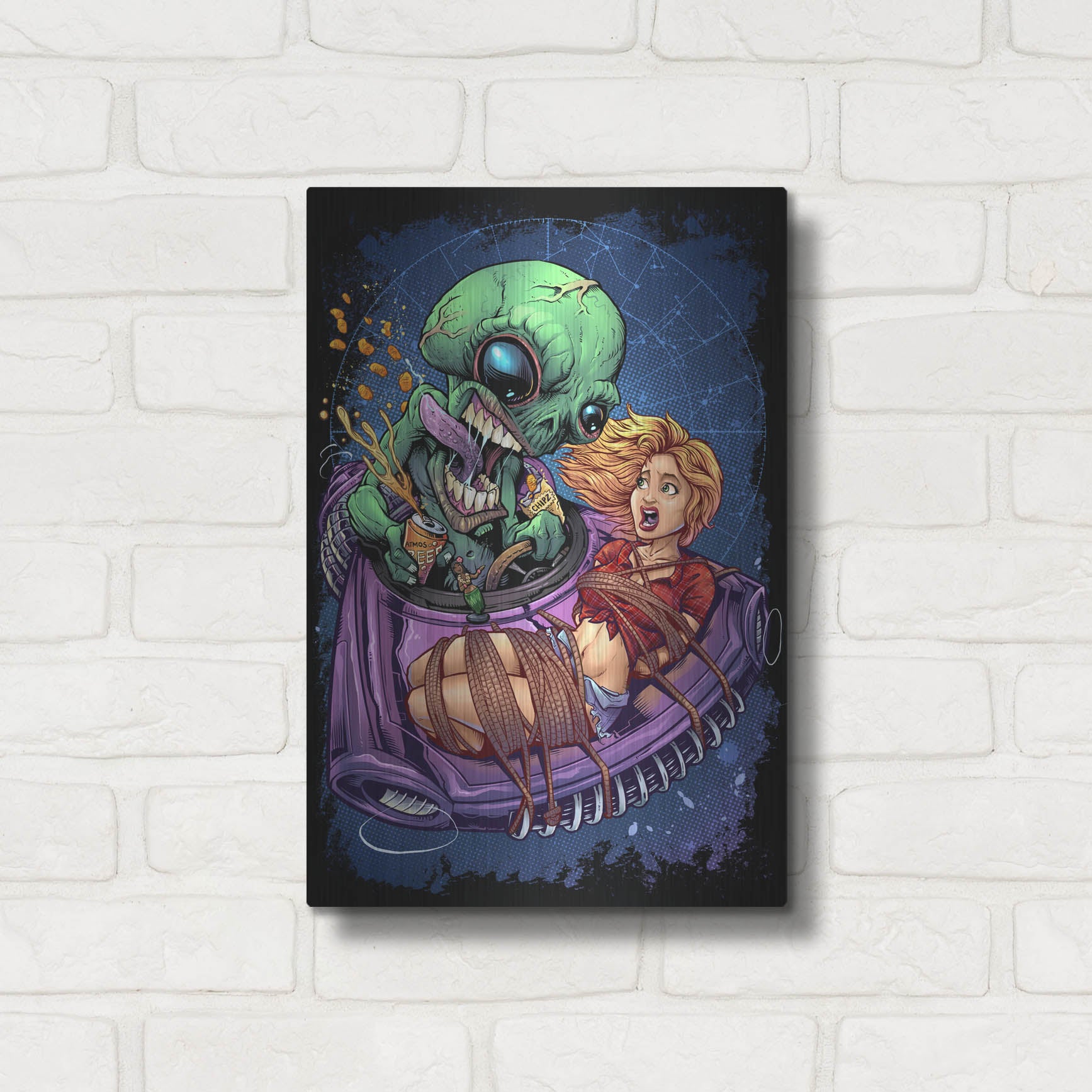 Luxe Metal Art 'Take Out' by Flyland Designs, Metal Wall Art,12x16