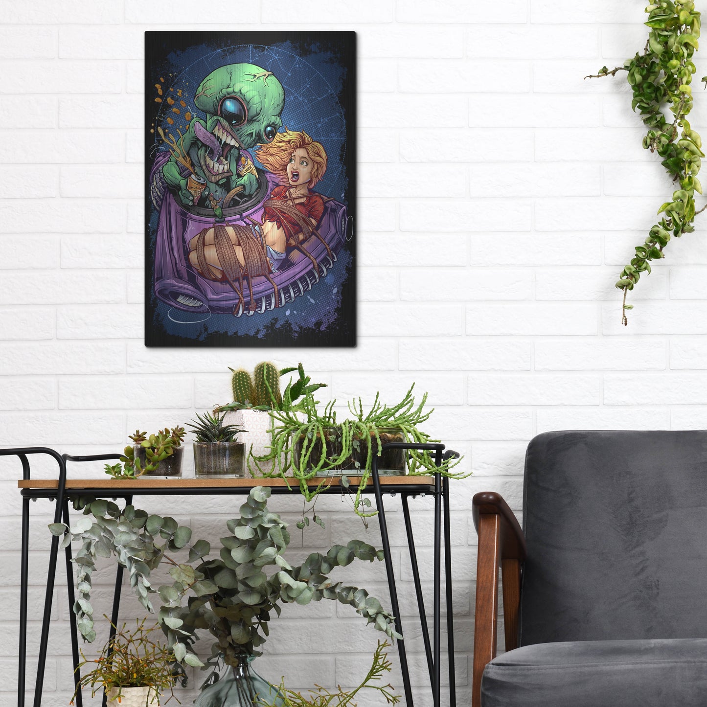 Luxe Metal Art 'Take Out' by Flyland Designs, Metal Wall Art,12x16